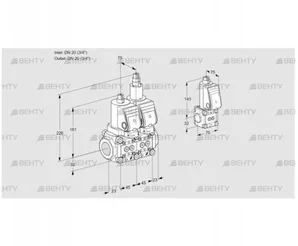 VCS1T20N/20N05NLQGR/PPPP/PPBS (88106848) Сдвоенный газовый клапан Kromschroder