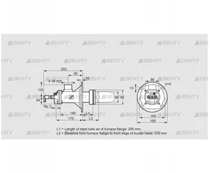 BICA 65HB-200/235-(34)D (84022030) Газовая горелка Kromschroder