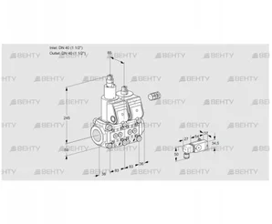 VCS3E40R/40R05LNWR/PP2-/PPMM (88103623) Сдвоенный газовый клапан Kromschroder