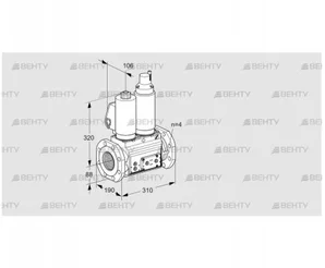 VCS7T80A05NLQSLE/PPPP/PPVP (88207878) Сдвоенный газовый клапан Kromschroder