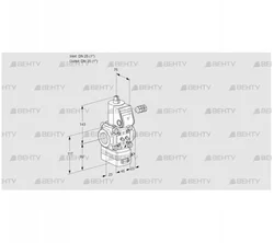 VAD125R/NW-100A (88005855) Газовый клапан с регулятором давления Kromschroder