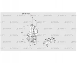 VAS1T25/-N/NQSR (88011126) Газовый клапан Kromschroder