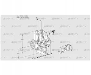 VCG2E40R/40R05NGEVWR/PP-3/PPPP (88107572) Клапан с регулятором соотношения Kromschroder