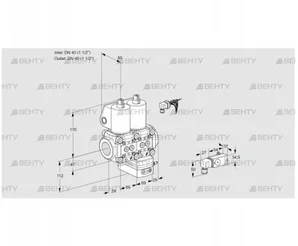 VCG2E40R/40R05NGKWL/-3PP/3--3 (88106375) Клапан с регулятором соотношения Kromschroder