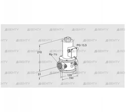 VG 40/33R10NT33 (85260110) Запорный газовый клапан Kromschroder