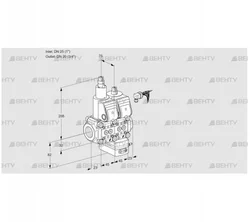 VCG1E25R/20R05LGEWR/PPPP/PPPP (88104627) Клапан с регулятором соотношения Kromschroder