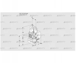 VAG3-/50F/NWAE (88030185) Газовый клапан с регулятором соотношения Kromschroder