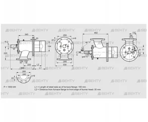 ZIO 200HBL-100/35-(23)D (84277064) Газовая горелка Kromschroder