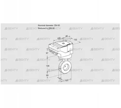 IBAF65/40Z05/20-60W3E (88302707) Дроссельная заслонка Kromschroder