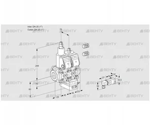 VCG1E25R/25R05LGEWR3/-2PP/PPPP (88106575) Клапан с регулятором соотношения Kromschroder