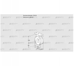 BVG50/40W05 (88300147) Дроссельная заслонка Kromschroder