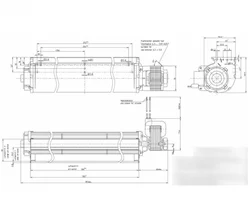 Тангенциальный вентилятор ebmpapst QLK45/3000A56-2524L-98hn