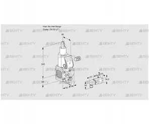 VAS3-/50R/LW (88009032) Газовый клапан Kromschroder