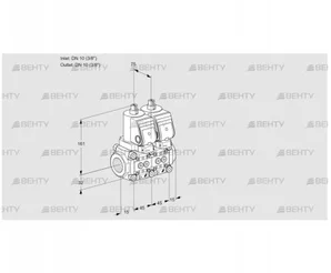 VCS1T10N/10N05NNQSR/PPPP/PPPP (88100569) Сдвоенный газовый клапан Kromschroder