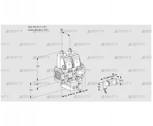 VCG2T40N/40N05FNGKVQR/2--3/PPPP (88103993) Клапан с регулятором соотношения Kromschroder