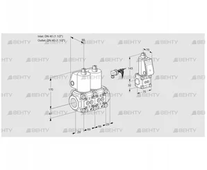 VCS2E40R/40R05NNWL/PPBS/PPPP (88105116) Сдвоенный газовый клапан Kromschroder