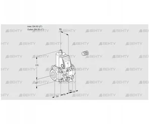 VAS2E50R/25R05NVWR/PP/PP (88102453) Газовый клапан Kromschroder