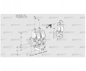 VCG2E40R/40R05NGEWR/PPPP/ZSPP (88102854) Клапан с регулятором соотношения Kromschroder