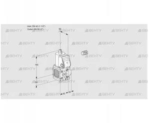 VAS3E40R/50R05FNWR/PP/PP (88106068) Газовый клапан Kromschroder