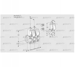 VCS1E25R/25R05NNQR3/PPPP/PPZS (88107717) Сдвоенный газовый клапан Kromschroder