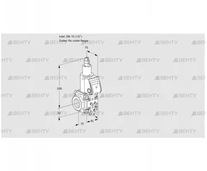 VAS1T15/-N/LQ (88028084) Газовый клапан Kromschroder