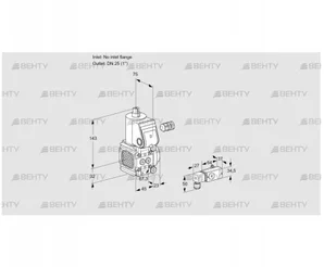 VAS1-/25R/NW (88005908) Газовый клапан Kromschroder