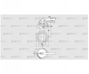 DKR 20Z03H350D (72701020) Дроссельная заслонка Kromschroder