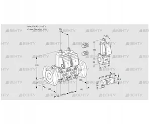 VCS2E40F/40F05NNWR3/PP3-/PPZS (88103215) Сдвоенный газовый клапан Kromschroder