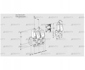 VCS1E20R/20R05NNWR6/PPPP/PPBS (88102672) Сдвоенный газовый клапан Kromschroder