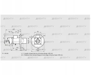 BIO 50KG-440/435-(35)D (84015455) Газовая горелка Kromschroder