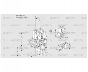 VCG1E25R/15R05NGEWR/-3PP/PPZY (88103635) Клапан с регулятором соотношения Kromschroder