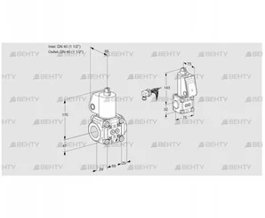 VAS2E40R/40R05NWL/BS/PP (88102779) Газовый клапан Kromschroder