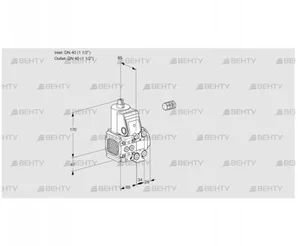 VAS2E40F/40R05FNVWR/PP/PP (88102474) Газовый клапан Kromschroder