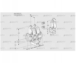 VCG2E50R/50R05NGEVWR3/PPPP/PPZS (88107076) Клапан с регулятором соотношения Kromschroder