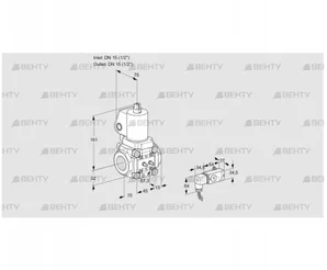 VAS1T15N/NQGL (88016998) Газовый клапан Kromschroder