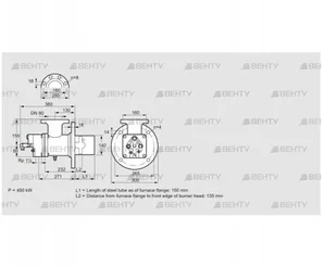 BIO 140KD-150/135-(70)E (84008220) Газовая горелка Kromschroder